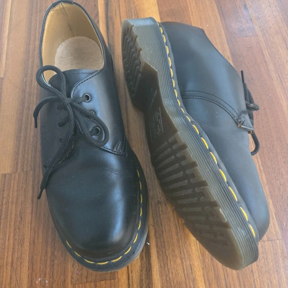 Dr. Martens 1461 Black Sneakers‎ Nappa Leather Size 6 Mens/ 8 Womens